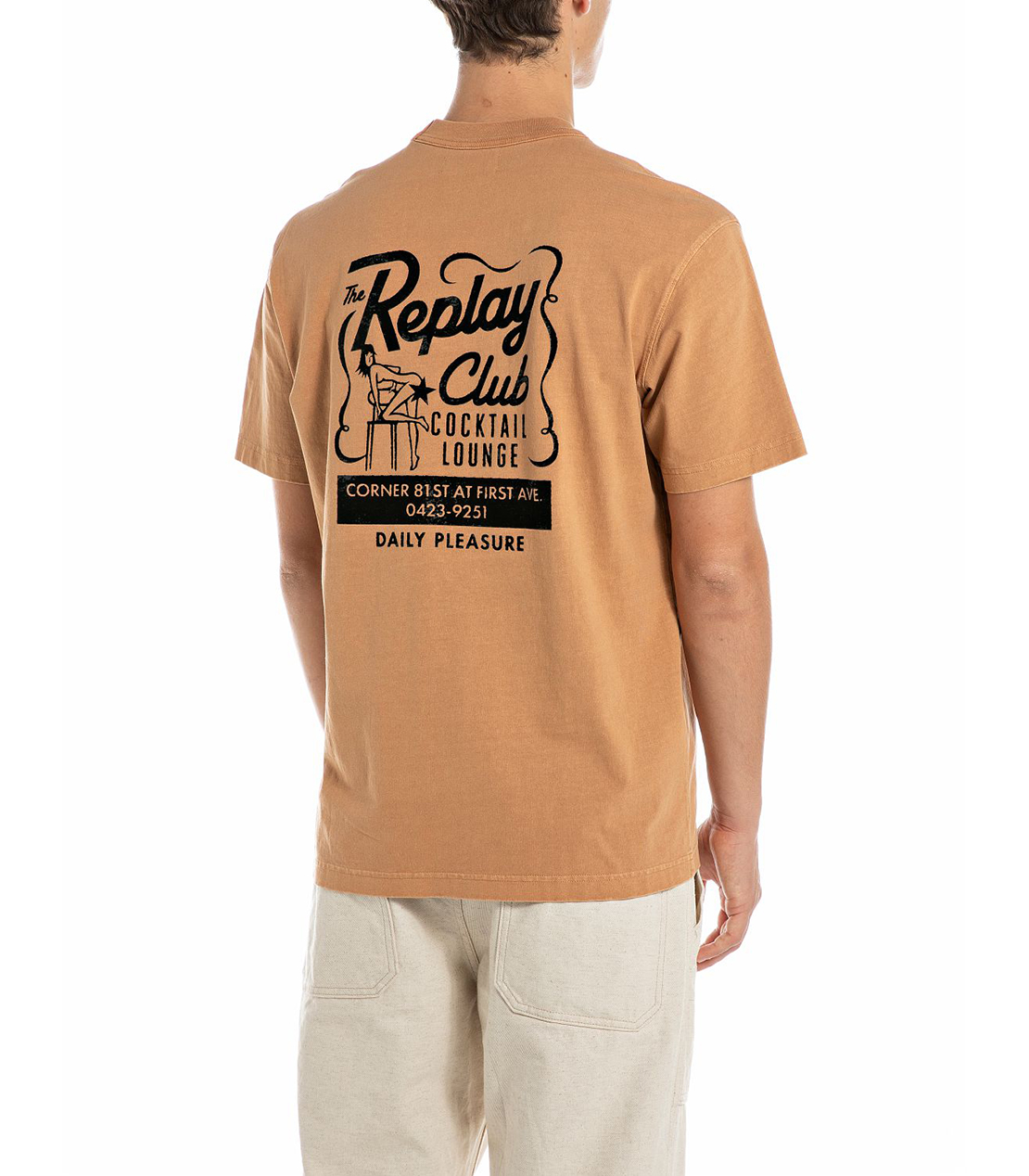 リラックスフィット コットンジャージー グラフティーTシャツ 詳細画像 ライトオレンジ 2